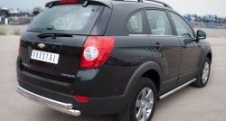 13 849 р. Защита порогов из круглой трубы диаметром 63 мм Russtal Chevrolet Captiva 1-ый рестайлинг (2011-2013) (Защита порогов с со скосами на торцах (вариант 1))  с доставкой в г. Набережные‑Челны. Увеличить фотографию 8