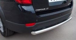 16 999 р. Одинарная защита заднего бампера из трубы диаметром 63 мм SLITKOFF  Chevrolet Captiva (2011-2013) 1-ый рестайлинг  с доставкой в г. Набережные‑Челны. Увеличить фотографию 2