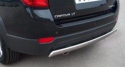 4 879 р. Защита заднего бампера (Ø75x42 мм, нержавейка) Russtal  Chevrolet Captiva (2011-2013) 1-ый рестайлинг  с доставкой в г. Набережные‑Челны. Увеличить фотографию 2