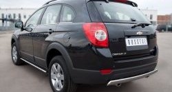 4 879 р. Защита заднего бампера (Ø75x42 мм, нержавейка) Russtal  Chevrolet Captiva (2011-2013) 1-ый рестайлинг  с доставкой в г. Набережные‑Челны. Увеличить фотографию 4