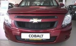 2 089 р. Нижняя сетка на бампер Russtal (черная) Chevrolet Cobalt седан дорестайлинг (2011-2016)  с доставкой в г. Набережные‑Челны. Увеличить фотографию 7