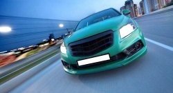 3 529 р. Радиаторная решётка (дорестайлинг) Sport v2 Chevrolet Cruze J305 хэтчбек дорестайлинг (2009-2012) (Неокрашенная)  с доставкой в г. Набережные‑Челны. Увеличить фотографию 4