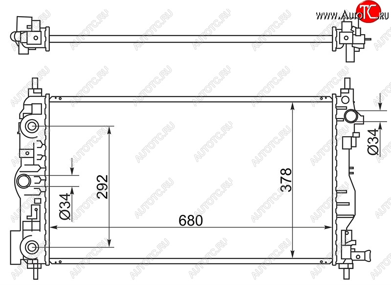 10 999 р. Радиатор двигателя SAT (пластинчатый, МКПП/АКПП, Z20S1, LLW, Z20D1) Chevrolet Cruze J300 седан дорестайлинг (2009-2012)  с доставкой в г. Набережные‑Челны