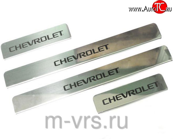 649 р. Накладки на порожки автомобиля M-VRS (нанесение надписи методом окраски) Chevrolet Cruze J305 хэтчбек рестайлинг (2012-2015)  с доставкой в г. Набережные‑Челны