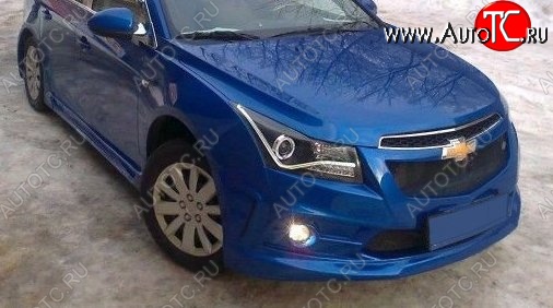 6 999 р. Передний бампер Sport Chevrolet Cruze J300 седан дорестайлинг (2009-2012) (Неокрашенный)  с доставкой в г. Набережные‑Челны