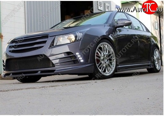 9 299 р. Передний бампер MYRIDE STYLE Chevrolet Cruze J300 седан дорестайлинг (2009-2012) (Неокрашенный)  с доставкой в г. Набережные‑Челны