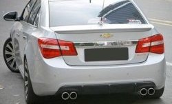 2 999 р. Лип спойлер CT Chevrolet Cruze J300 седан дорестайлинг (2009-2012) (Неокрашенный)  с доставкой в г. Набережные‑Челны. Увеличить фотографию 2