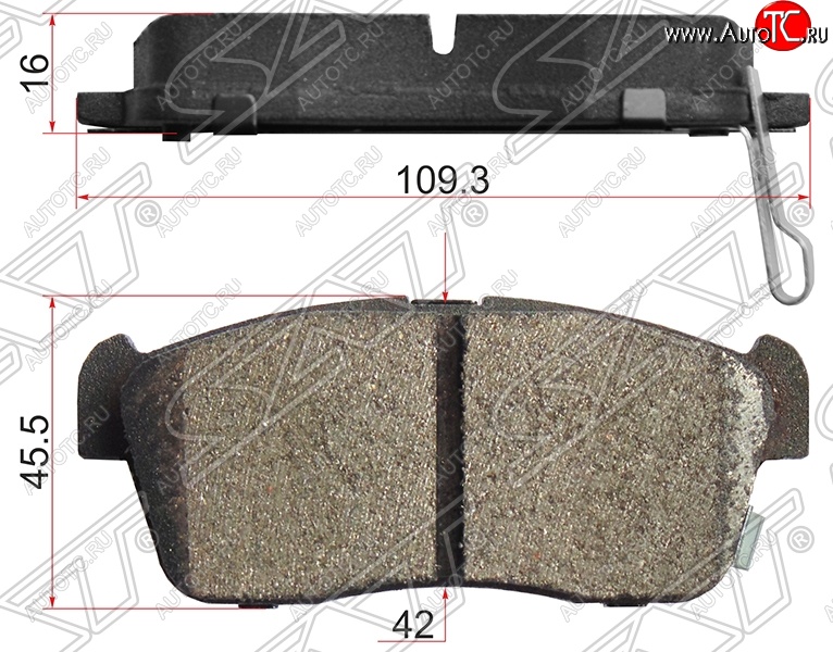 759 р. Колодки тормозные SAT (передние)  Toyota Passo  1 (2004-2010)  с доставкой в г. Набережные‑Челны