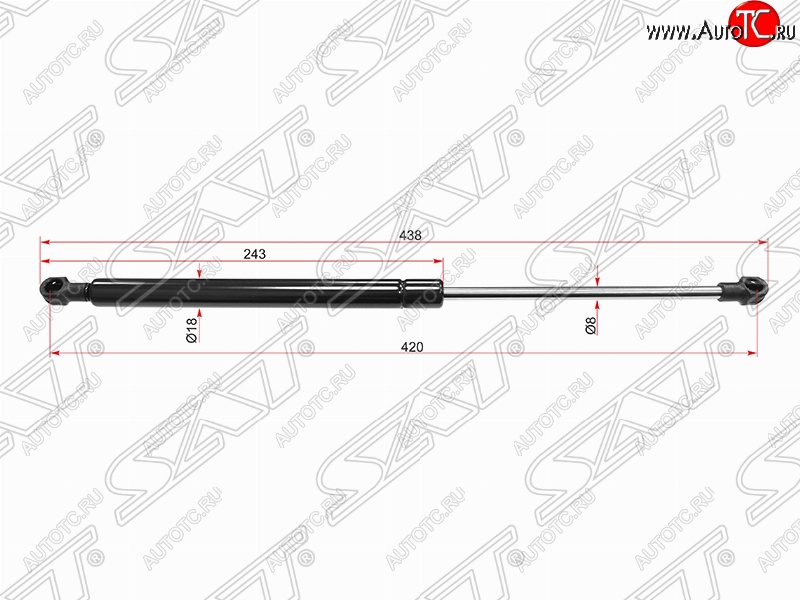 719 р. Упор капота SAT (газовый)  Chevrolet Epica  V250 (2006-2012)  с доставкой в г. Набережные‑Челны