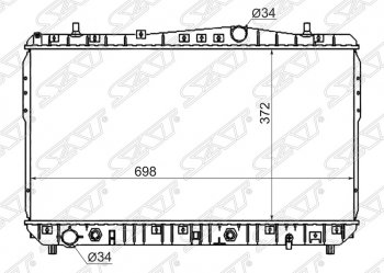 Радиатор двигателя SAT (пластинчатый, 1.4/1.6/1.8, МКПП/АКПП) Chevrolet Lacetti седан (2002-2013)