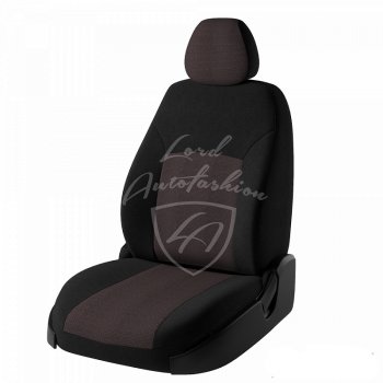 6 699 р. Чехлы для сидений Lord Autofashion Дублин (жаккард)  Chevrolet Lacetti ( седан,  универсал,  хэтчбек) (2002-2013), Daewoo Gentra ( KLAS) (2005-2016) (Черный, вставка Ёж Красный)  с доставкой в г. Набережные‑Челны. Увеличить фотографию 1