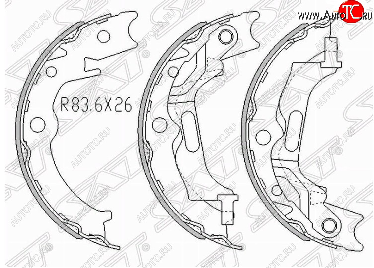 1 779 р. Комплект колодок стояночного тормоза SAT  Chevrolet Lacetti ( седан,  универсал,  хэтчбек) (2002-2013)  с доставкой в г. Набережные‑Челны