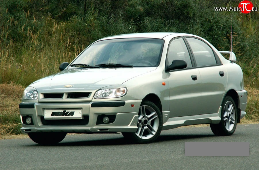 4 049 р. Пороги накладки Nika Chevrolet Lanos T100 седан (2002-2017) (Неокрашенные)  с доставкой в г. Набережные‑Челны