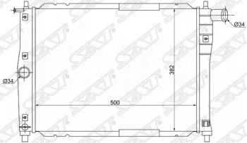 5 299 р. Радиатор двигателя SAT (пластинчатый, МКПП)  Chevrolet Lanos ( T100,  T150,  седан) (1997-2017), Daewoo Sense  Т100 (1997-2008), ЗАЗ Chance ( седан,  хэтчбэк) (2009-2017), ЗАЗ Sens ( седан,  хэтчбэк) (2007-2017)  с доставкой в г. Набережные‑Челны. Увеличить фотографию 1