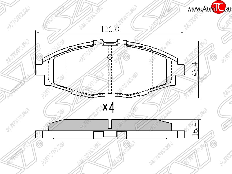 969 р. Колодки тормозные SAT (для диска 236 mm)  Chevrolet Lanos  T100 (2002-2017), Daewoo Nexia  рестайлинг (2008-2015), ЗАЗ Chance ( седан,  хэтчбэк) (2009-2017)  с доставкой в г. Набережные‑Челны