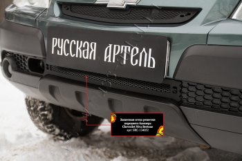 1 199 р. Защитная сетка решетки переднего бампера RA  Chevrolet Niva  2123 (2009-2020), Лада 2123 (Нива Шевроле) (2009-2021)  с доставкой в г. Набережные‑Челны. Увеличить фотографию 2