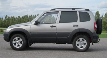 9 399 р. Рейлинги крыши АПС  Chevrolet Niva  2123 (2002-2020), Лада 2123 (Нива Шевроле) (2002-2021), Лада Нива Трэвел (2021-2025) (Черные, без поперечин)  с доставкой в г. Набережные‑Челны. Увеличить фотографию 2