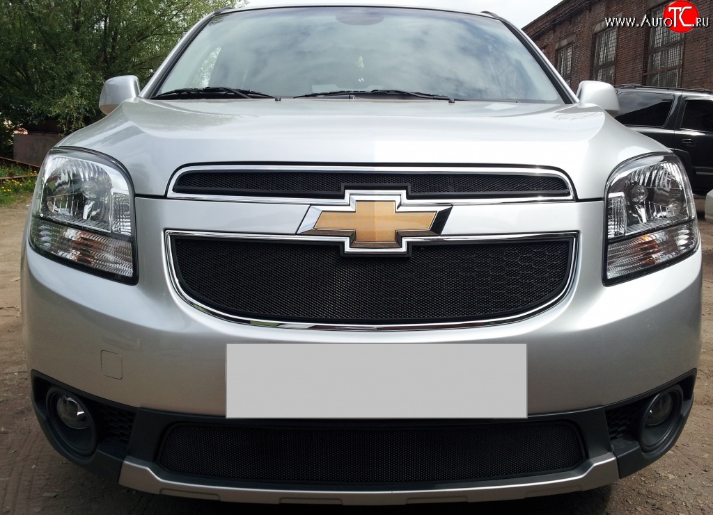 1 469 р. Сетка воздухозаборника переднего бампера Russtal  Chevrolet Orlando (2011-2018)  с доставкой в г. Набережные‑Челны