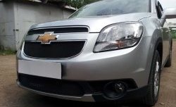 1 389 р. Сетка в решетку радиатора (верхняя) Russtal Chevrolet Orlando (2011-2018) (черная)  с доставкой в г. Набережные‑Челны. Увеличить фотографию 2