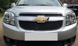 1 389 р. Сетка в решетку радиатора (верхняя) Russtal Chevrolet Orlando (2011-2018) (черная)  с доставкой в г. Набережные‑Челны. Увеличить фотографию 4