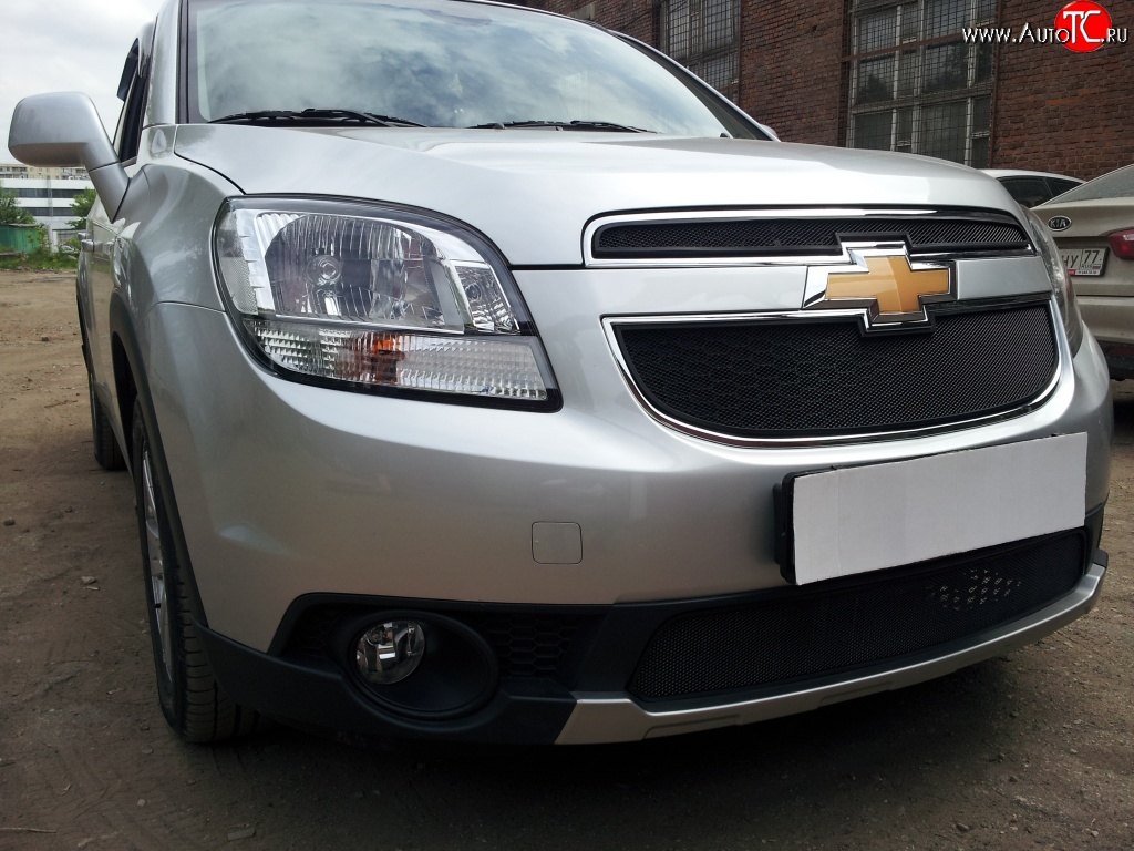 1 469 р. Сетка в решетку радиатора (нижняя) Russtal Chevrolet Orlando (2011-2018) (черная)  с доставкой в г. Набережные‑Челны