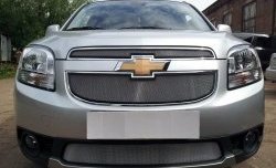 1 449 р. Сетка в решетку радиатора (верхняя) Russtal  Chevrolet Orlando (2011-2018) (хром)  с доставкой в г. Набережные‑Челны. Увеличить фотографию 2