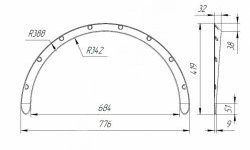 Универсальные накладки на колёсные арки RA (30 мм) Opel Astra H GTC хэтчбек 3 дв. дорестайлинг (2004-2006) ()