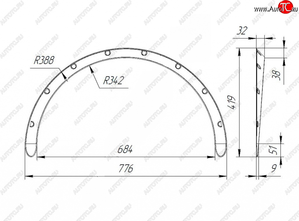 2 769 р. Универсальные накладки на колёсные арки RA (30 мм) Dodge Caliber (2006-2012) (Шагрень: 4 шт. (2 мм))  с доставкой в г. Набережные‑Челны