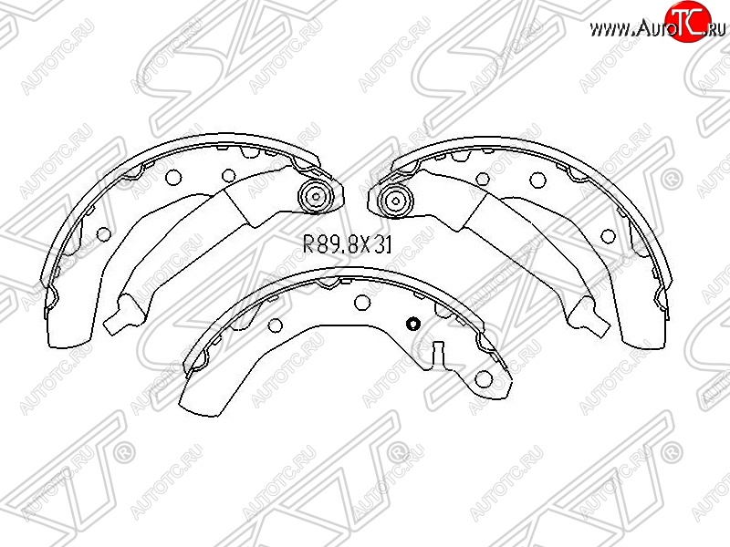 1 339 р. Колодки тормозные SAT (задние)  Chevrolet Spark  M300 (2010-2015), Daewoo Matiz  M100 (1998-2000)  с доставкой в г. Набережные‑Челны