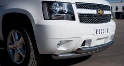 24 999 р. Защита переднего бампера (2 трубыØ76 мм, нержавейка) SLITKOFF Chevrolet Tahoe GMT900 5 дв. (2006-2013)  с доставкой в г. Набережные‑Челны. Увеличить фотографию 2