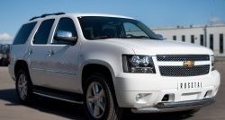 24 999 р. Защита переднего бампера (2 трубыØ76 мм, нержавейка) SLITKOFF Chevrolet Tahoe GMT900 5 дв. (2006-2013)  с доставкой в г. Набережные‑Челны. Увеличить фотографию 4