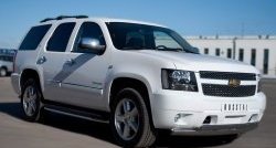 27 999 р. Защита переднего бампера (2 трубыØ76х42 мм, нержавейка) Russtal Chevrolet Tahoe GMT900 5 дв. (2006-2013)  с доставкой в г. Набережные‑Челны. Увеличить фотографию 3