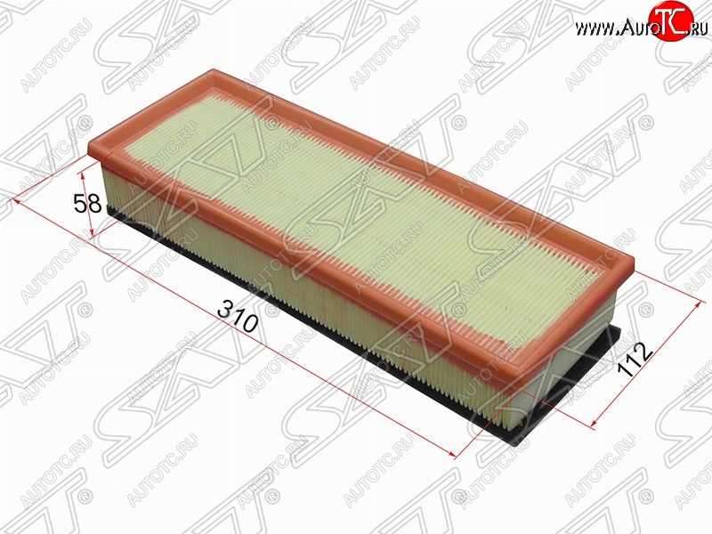 399 р. Фильтр воздушный двигателя SAT (310х112х58 mm)  CITROEN Berlingo (B9), C2, C3 (FC/FN,  дорестайлинг), C3 Picasso (рестайлинг), C4, C4 picasso (UD), Peugeot 1007, 207 (WK,  WA,  WC), 307 (универсал,  хэтчбэк 3 дв.,  хэтчбэк 5 дв.), 308 (T7), Partner (Tepee)  с доставкой в г. Набережные‑Челны