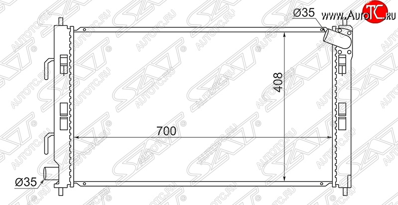 5 249 р. Радиатор двигателя SAT (пластинчатый, 1.6 / 1.5, АКПП)  CITROEN C-crosser (2007-2012), CITROEN C4 aircross (2012-2017), Mitsubishi ASX (2010-2025), Mitsubishi Delica D:5  1 (2007-2025), Mitsubishi Lancer  10 CY (2007-2017), Mitsubishi Outlander  XL (2005-2013), Mitsubishi RVR  3 (2010-2025), Peugeot 4007 (2007-2012)  с доставкой в г. Набережные‑Челны