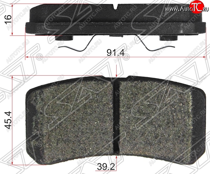 1 049 р. Колодки тормозные задние SAT  Mitsubishi ASX дорестайлинг (2010-2012)  с доставкой в г. Набережные‑Челны