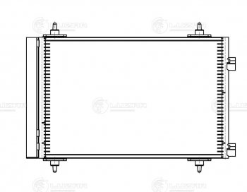 7 299 р. Радиатор кондиционера на LUZAR (1.6i / 1.4i / 2.0i / 2.0HDi) CITROEN C4  дорестайлинг, хэтчбэк 5 дв. (2004-2008)  с доставкой в г. Набережные‑Челны. Увеличить фотографию 3