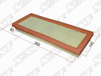 339 р. Фильтр воздушный двигателя SAT (362х145х40 mm)  CITROEN C4 Grand Picasso (2006-2014), CITROEN C5 ( RD,  RW) (2008-2017), CITROEN DS3  PF1 (2009-2016), CITROEN DS4  PF1 (2010-2015), CITROEN DS5  PF2 (2011-2015), Peugeot 207 ( WK,  WA,  WC) (2006-2012), Peugeot 208  1 (2012-2019), Peugeot 307 ( хэтчбэк 3 дв.,  универсал,  хэтчбэк 5 дв.) (2001-2008)  с доставкой в г. Набережные‑Челны. Увеличить фотографию 1