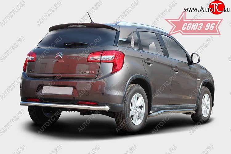 10 520 р. Защита заднего бампера Souz-96 (d60) CITROEN C4 aircross (2012-2017)  с доставкой в г. Набережные‑Челны