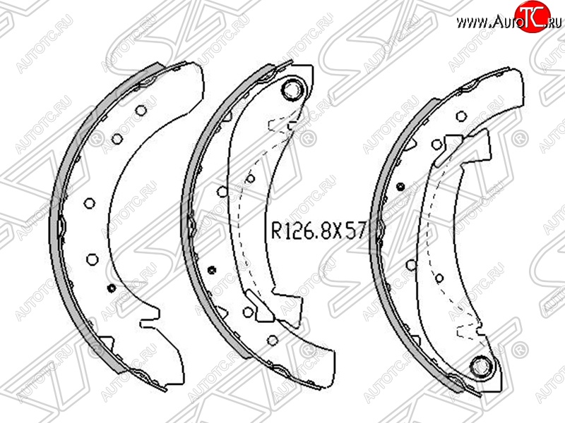 1 479 р. Колодки тормозные SAT (задние)  CITROEN Jumper ( 230,  244) (1994-2006), CITROEN Jumpy (2007-2017), Fiat Ducato  230 (1994-2002), Peugeot Boxer  230 (1994-2002)  с доставкой в г. Набережные‑Челны