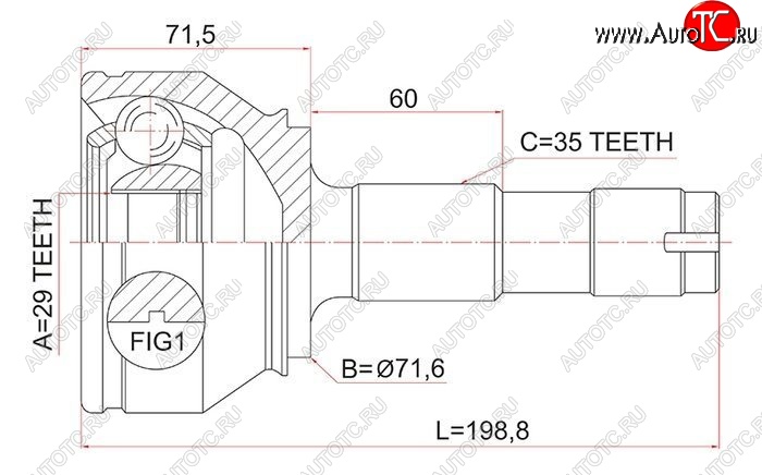 3 399 р. ШРУС SAT (наружный) Fiat Ducato 250 (2006-2014)  с доставкой в г. Набережные‑Челны