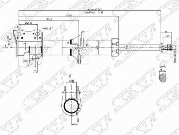 Правый амортизатор передний SAT Daewoo Matiz M100 дорестайлинг (1998-2000)