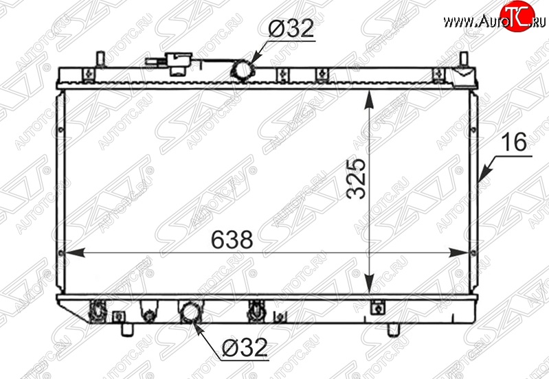 6 849 р. Радиатор двигателя SAT (пластинчатый, МКПП/АКПП)  Daihatsu Pyzar (1996-2002)  с доставкой в г. Набережные‑Челны