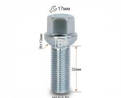 123 р. Колёсный болт длиной 32 мм Вектор M14 1.5 32 под гаечный ключ Chevrolet Tahoe K2UC (2014-2021). Увеличить фотографию 1