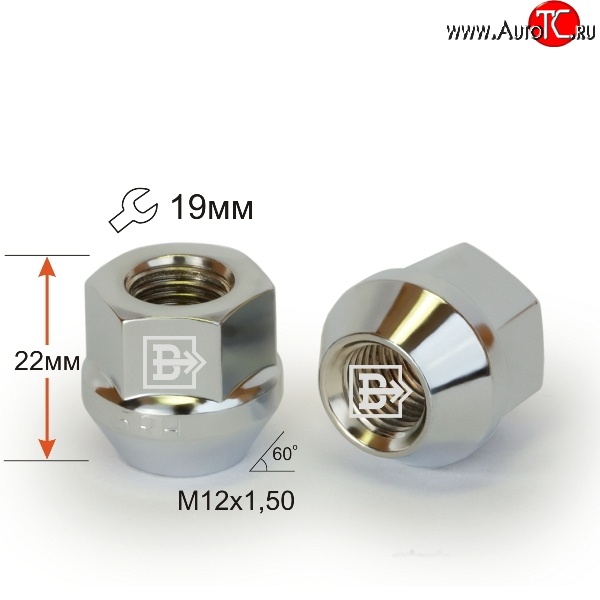 47 р. Колёсная гайка Вектор M12 1.5    с доставкой в г. Набережные‑Челны