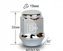 73 р. Колёсная гайка Вектор M12 1.5 Hyundai Matrix 1 FC 2-ой рестайлинг (2008-2010). Увеличить фотографию 1