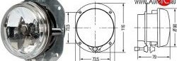 4 549 р. Универсальная противотуманная фара 90 мм HELLA 1N0 008 582-007 Mazda 6 GJ дорестайлинг седан (2012-2015) (Без пыльника)  с доставкой в г. Набережные‑Челны. Увеличить фотографию 2