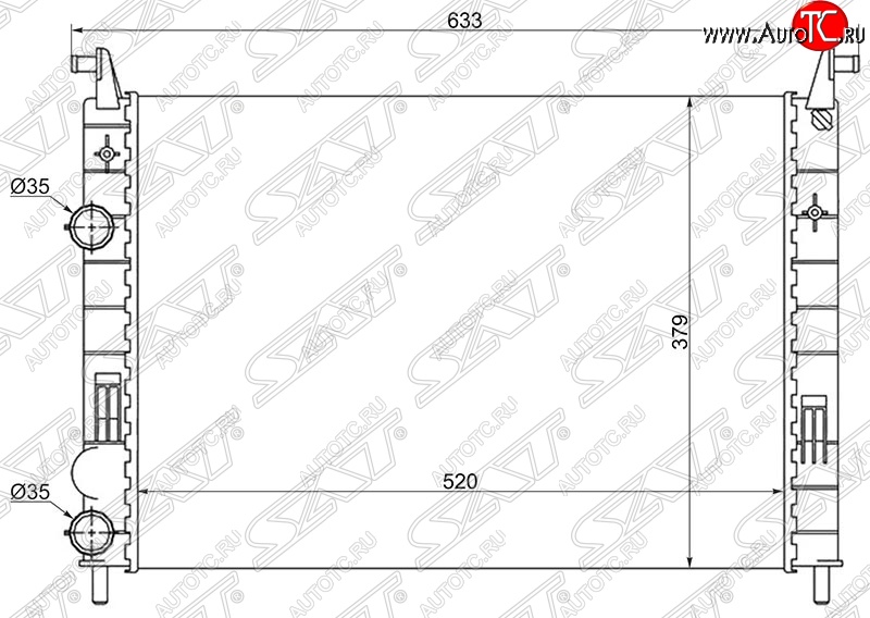 6 399 р. Радиатор двигателя SAT (пластинчатый, МКПП) Fiat Palio 178 хэтчбэк 5 дв. дорестайлинг (1996-2003)  с доставкой в г. Набережные‑Челны