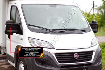 1 089 р. Накладки на боковые зеркала (шагрень) RA  Fiat Ducato  290 (2014-2024) (Неокрашенные)  с доставкой в г. Набережные‑Челны. Увеличить фотографию 3