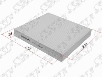 Фильтр салонный SAT (239х210х34 mm)  C-max  Mk1, Kuga  1, Mondeo, S-Max  1