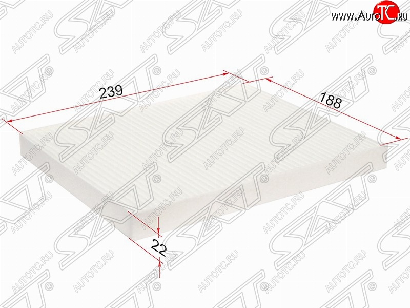 237 р. Фильтр салонный SAT (239х188х22 mm)  Ford EcoSport - Fiesta  6  с доставкой в г. Набережные‑Челны